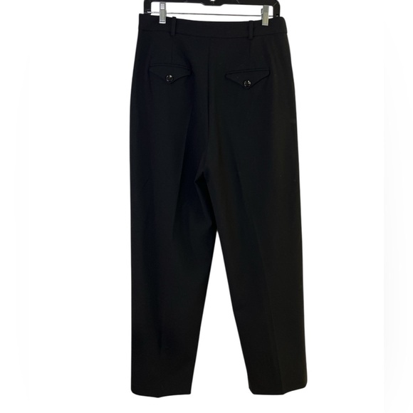 Mango MNG Black High Waisted Pleated Straight Leg Dress Pants Sz 8 - Picture 5 of 17